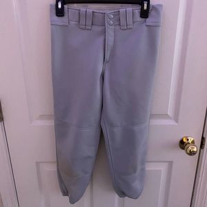 gray mizuno softball pants.
